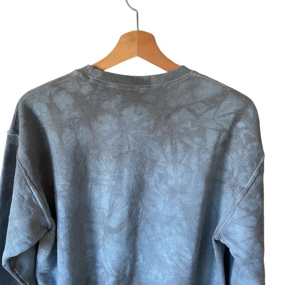Tie Dye White Rabbit Graphic Sweatshirt Green Bluish Grey Lightweight Sz Md - Picture 9 of 15